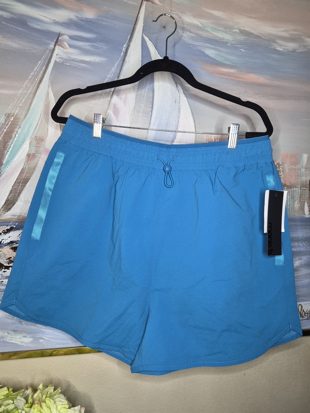 Mono B Bright Turquoise Athletic Shorts